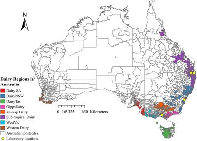 Bacterial culture and antimicrobial susceptibility results from bovine milk samples submitted to four veterinary diagnostic laboratories in Australia from 2015 to 2019